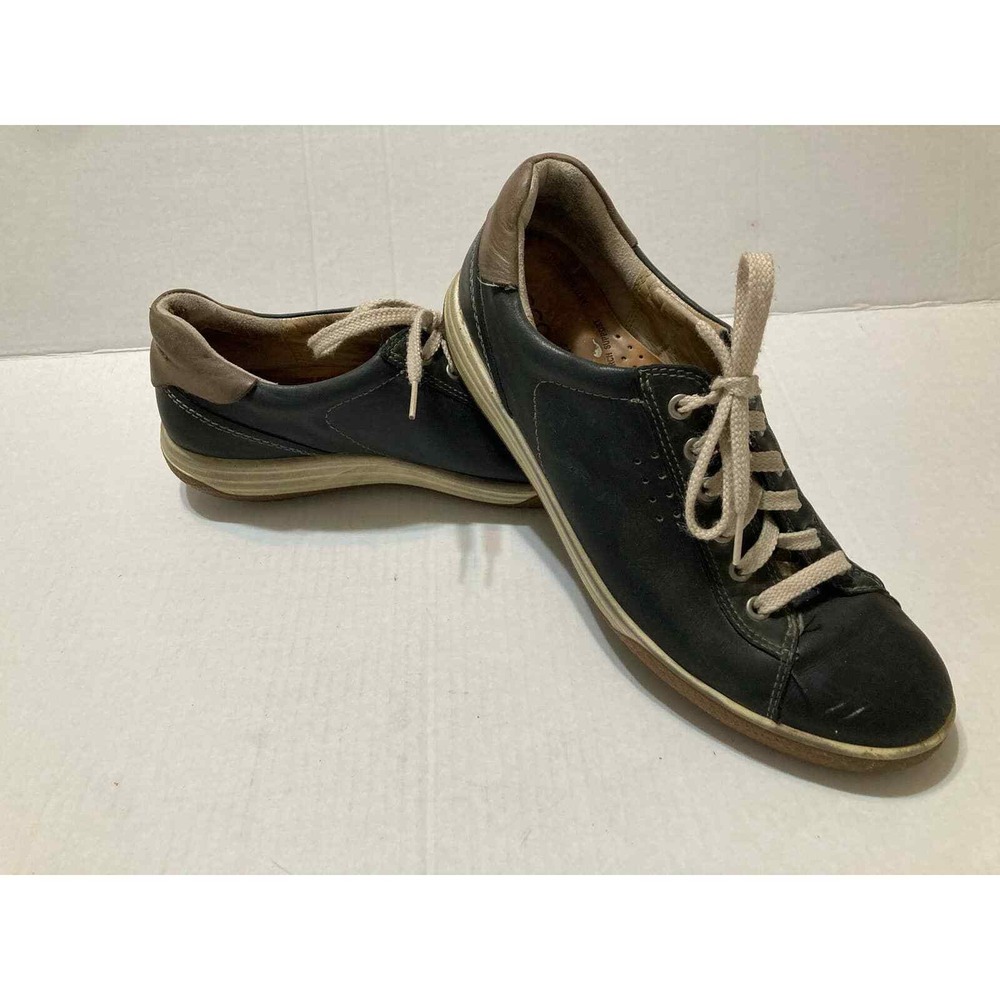 Ecco Mens Leather Casual Sneaker Size 42 EU 9 US‎ Navy